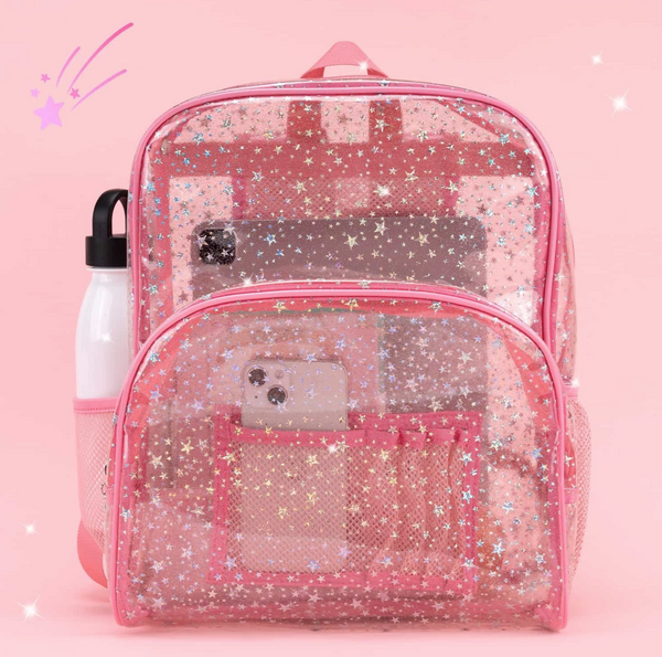 Pink transparent backpack online